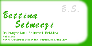 bettina selmeczi business card